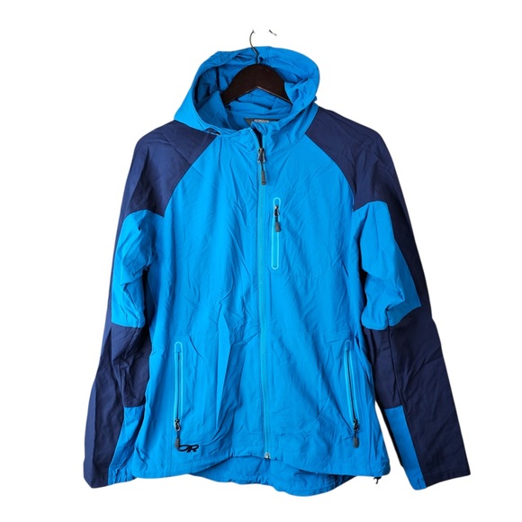 Outdoor Research L Blue/Navy Technical Lightweight Shell Jacket - Picture 2 of 6